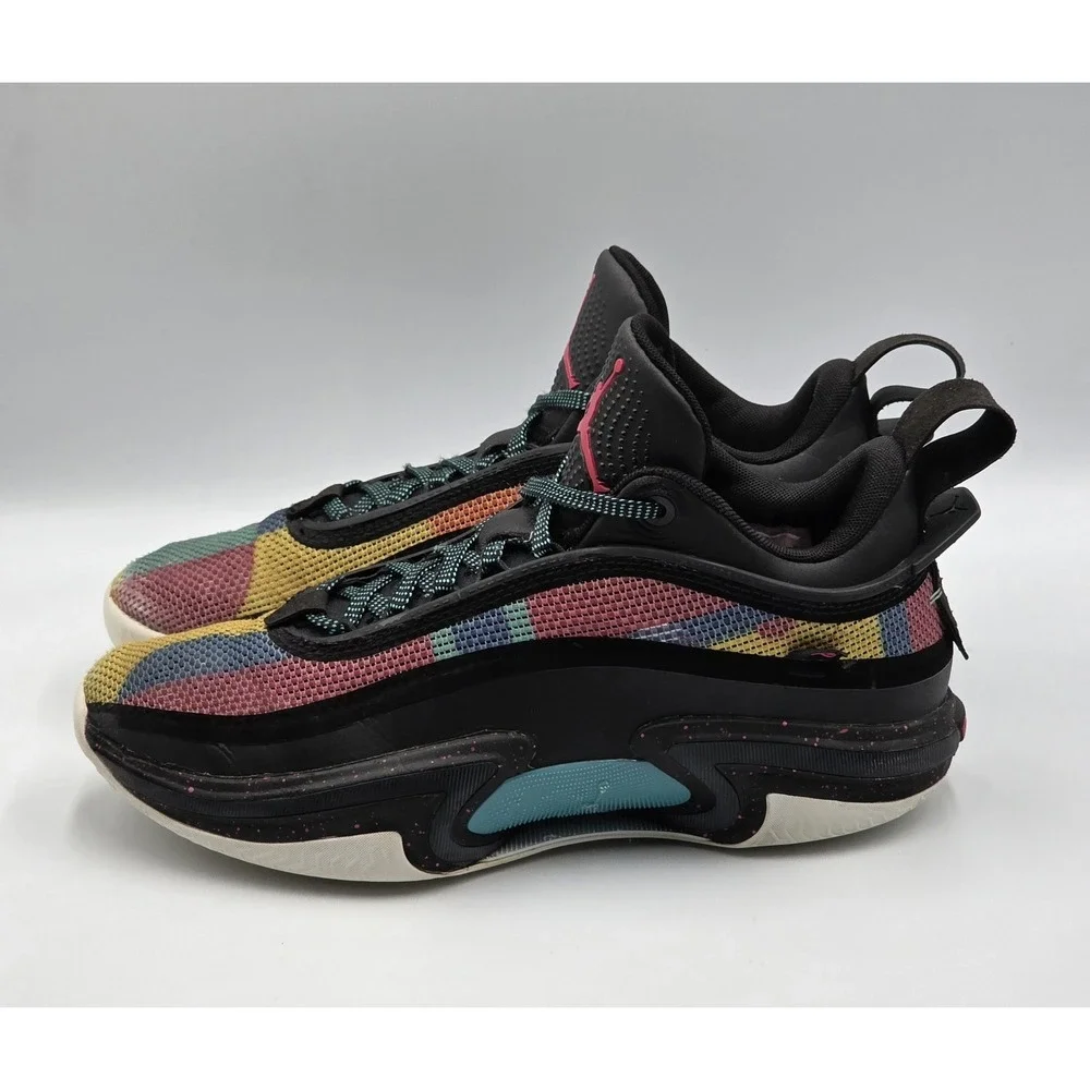 Air‎ Jordan 36 XXXVI Low Black Multi Color DH0833-063 Mens 8 Basketball Shoes